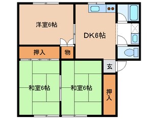 ハイツ花梨の物件間取画像